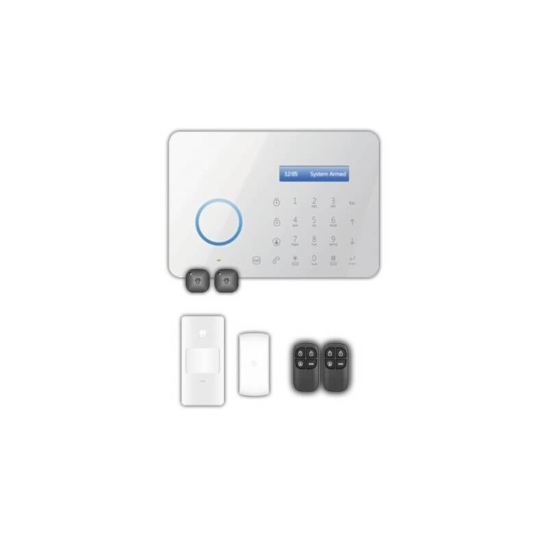 Kit d'alarme domestique avec panneau tactile LCD et module PSTN - Chuango - A11 - Sécurité Kit d'alarme domestique avec panneau tactile LCD et module PSTN - Chuango - A11 - Sécurité