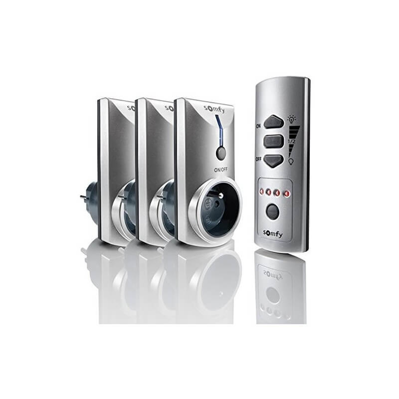 Pack 3 prises avec télécommande Somfy - 2401095 - Electrique Pack 3 prises avec télécommande Somfy - 2401095 - Electrique