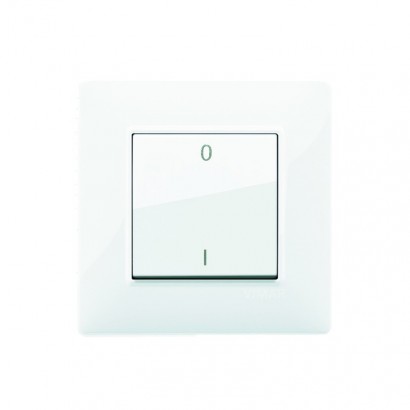Interrupteur Plana simple I/O - blanc - VITA1001IO - Electrique