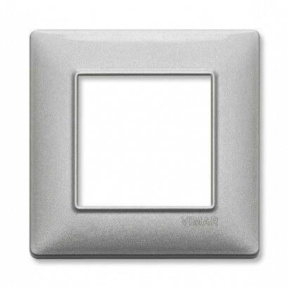 Plaque simple Plana - argent métallisé - 14642.27 - Electrique