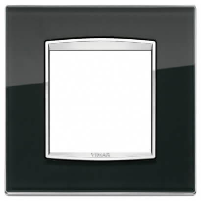 Plaque Eikon Classic 2M Glass noir ice - 20642.C71 - Electrique