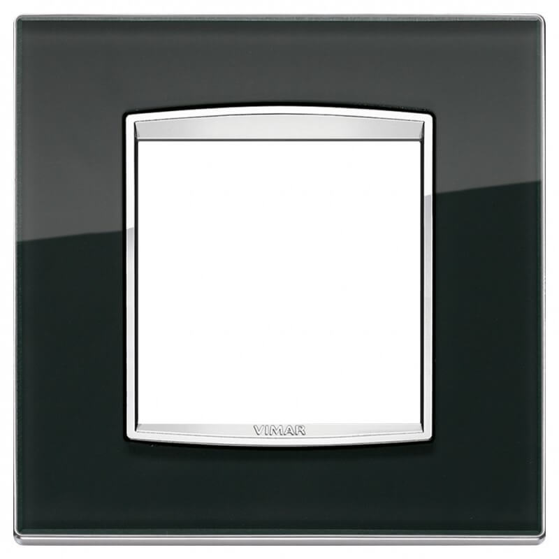 Plaque Eikon Classic 2M Glass noir ice - 20642.C71 - Electrique