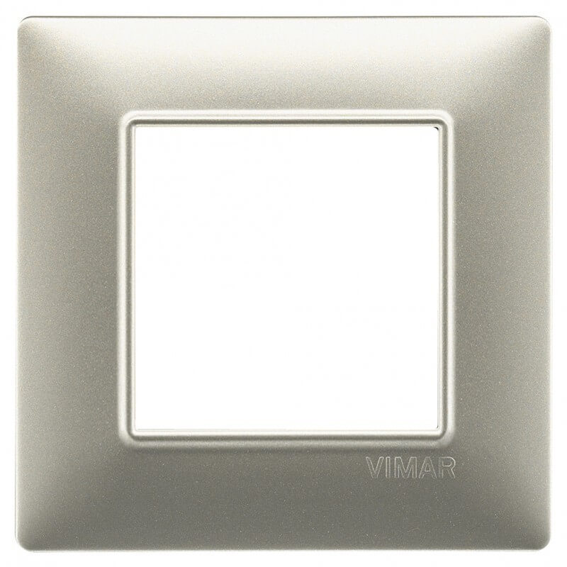 Plaque Plana 2M techn. nickel mat - 14642.21 - Electrique