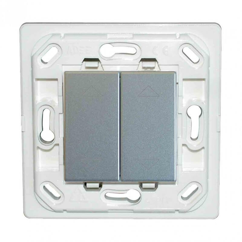 Interrupteur Plana double volet roulant - silver - sans plaque - VITA1002SLVRSP - Electrique