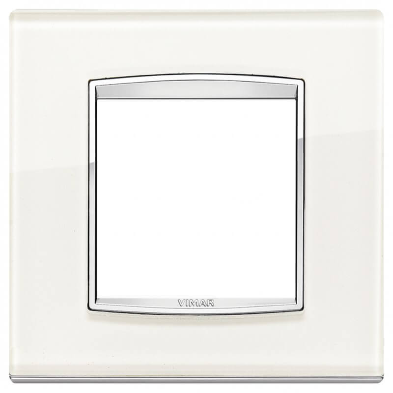 Plaque Eikon Classic 2M Glass blanc ice - 20642.C72 - Electrique