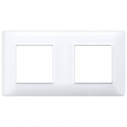 Plaque Plana 2+2 techn. Blanc - entraxe 71 - 14643.01 - Electrique