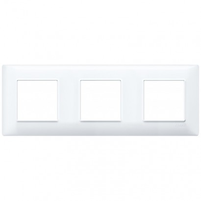 Plaque Plana 2+2+2 techn. Blanc - entraxe 71 - 14644.01 - Electrique