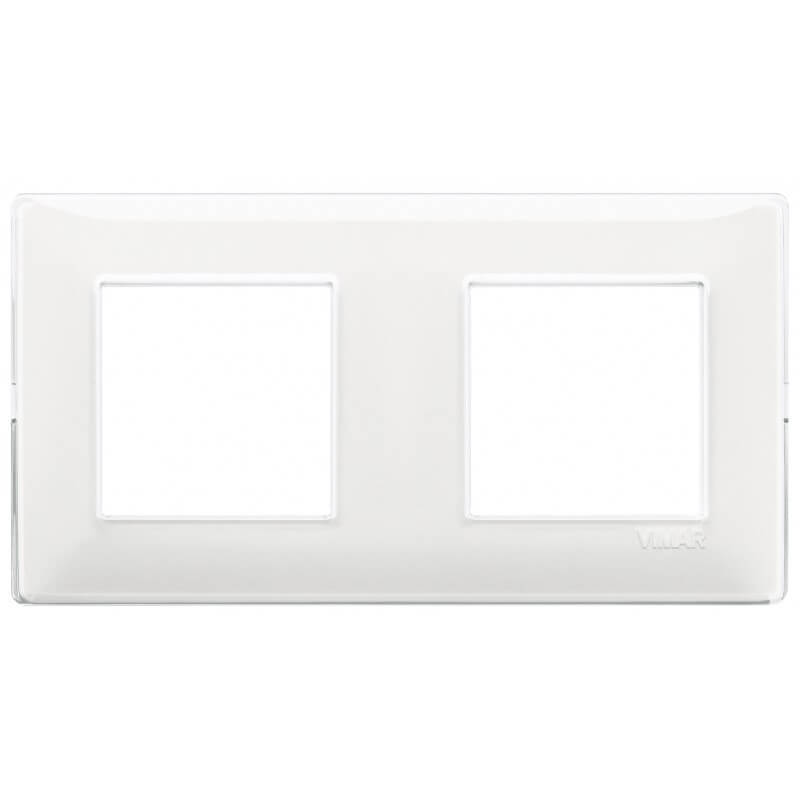 Plaque Plana 2+2 Reflex neige - entraxe 71 - 14643.41 - Electrique