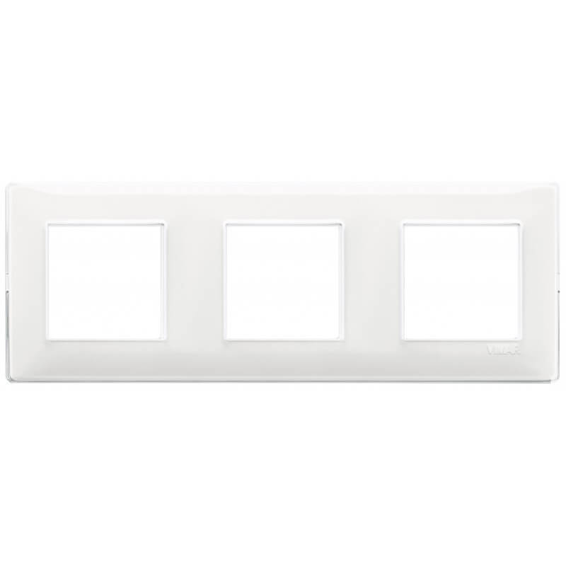 Plaque Plana 2+2+2 Reflex neige - entraxe 71 - 14644.41 - Electrique