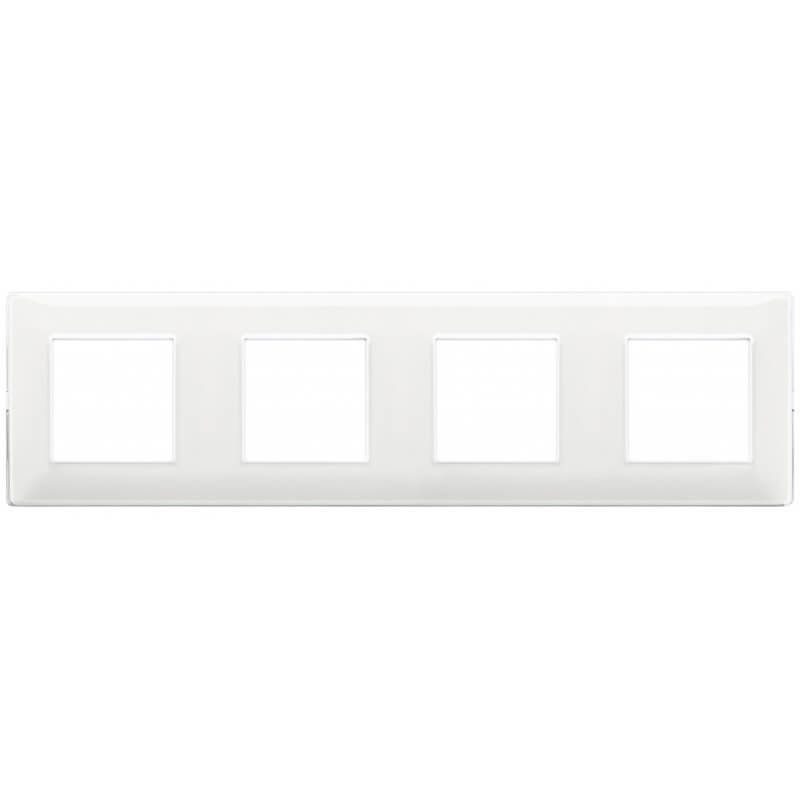 Plaque Plana 2+2+2+2 techn. Blanc - entraxe 71 - 14669.01 - Electrique