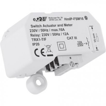 Module On/Off sans fil avec mesure de la consommation 16A - Homematic Ip hmip-fsm16 - DCHDTLC044 - Electrique