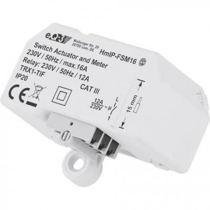 Module On/Off sans fil avec mesure de la consommation 16A - Homematic Ip hmip-fsm16 - DCHDTLC044 - Electrique