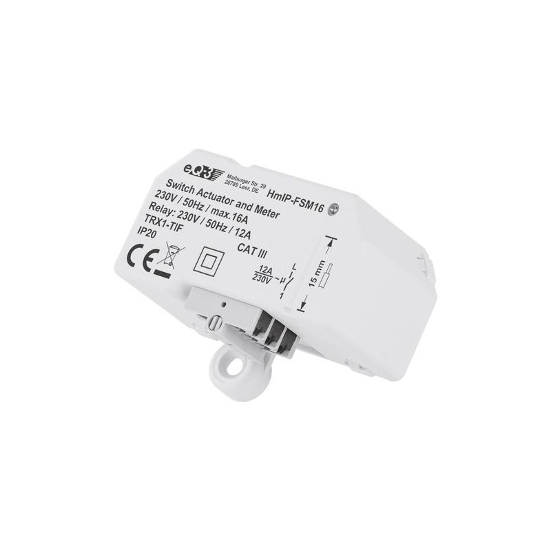Module On/Off sans fil avec mesure de la consommation 16A - Homematic Ip hmip-fsm16 - DCHDTLC044 - Electrique