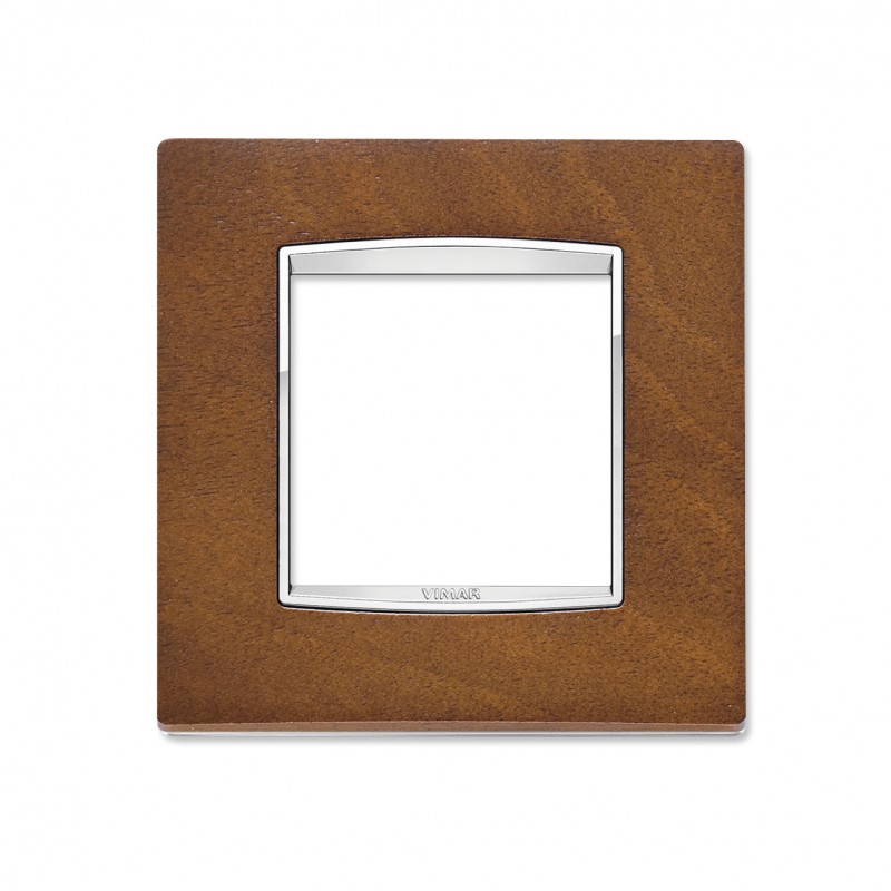 Plaque simple Eikon classic - noyer italien - 20642.C35 - Electrique