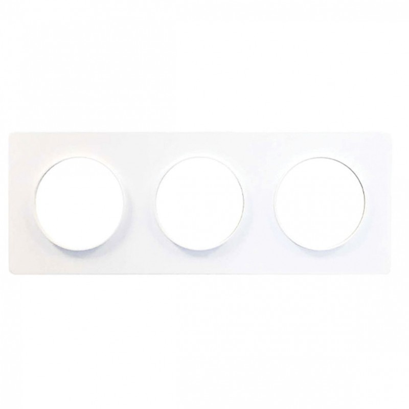 Plaque Triple Odace Styl blanc - S520706 - Electrique