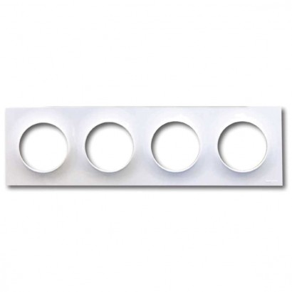 Plaque Quadruple Odace Touch blanc - S520808 - Electrique