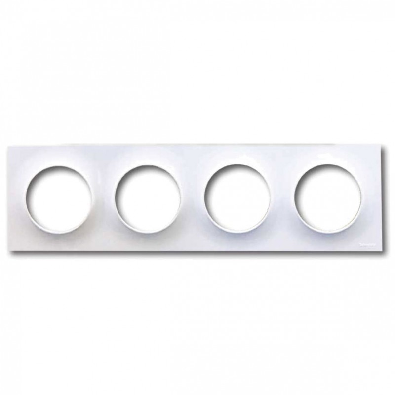 Plaque Quadruple Odace Touch blanc - S520808 - Electrique