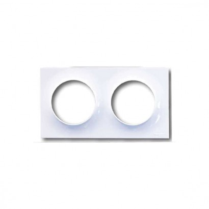 Plaque Double Odace Touch blanc - S520804 - Electrique