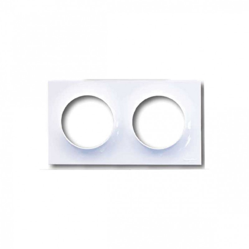 Plaque Double Odace Touch blanc - S520804 - Electrique