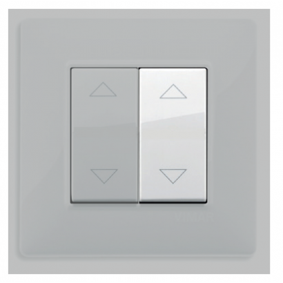 Touche 1 module volet roulant pour interrupteur double Plana connecté Enocean, Bluetooth, Zigbee - FO2008-VR-SAV - Electrique