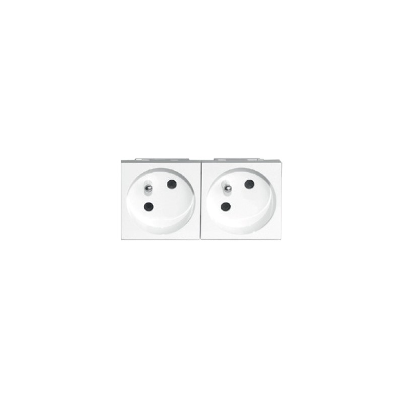 Prise double inclinée 2 Poles + T - DCP2PCIBC001 - DCP2PCIBC001 - Electrique